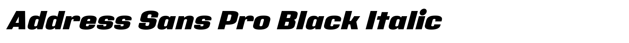 Address Sans Pro Black Italic image